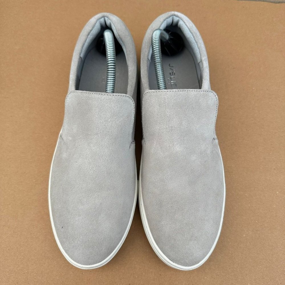 J/Slides NYC Women's Gray Suede Leather Slip on Sneaker Shoes Size 11 - Picture 4 of 8